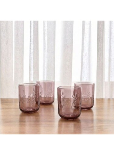 HOME Rakle Tumbler Glass Set 4Pc 350ml Drinking Glasses