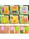 3D Wooden Puzzles, Educational Preschool Learning Animals Toys for Toddlers 1 2 3 year Old Boy Girl, Montessori Toys Bright Vibrant Color Shapes, Jigsaw for Kids Age 12 18 24 Months (6Pcs-Animal)