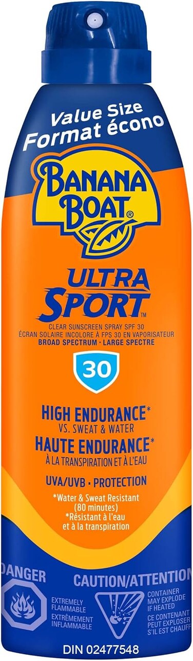 Banana Boat Ultra Sport Sunscreen Spray SPF 30-226g (High Endurance Vs Sweat &amp; Water, Clear Sunscreen Spray SPF 30)