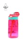 Creative Cartoon Water Bottle With Straw Pink/Blue
