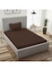 Single Bed Sheet Set with 1 Pillowcase 50&Atilde;&mdash;75cm 100% Microfiber Sateen 155&Atilde;&mdash;240cm Flat Sheet 1cm Stripe Soft Twin Bed Sheet Set for Hotels &amp; Home Dark Brown