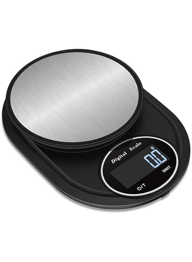 eWINNER High Precision Food Scale Kitchen Scale Mini Electronic Scale Kitchen Portable Cooking Baked Food Scale Weight Measuring Tool 5Kg/0.1g for Baking and Cooking (5kg/0.1g black)