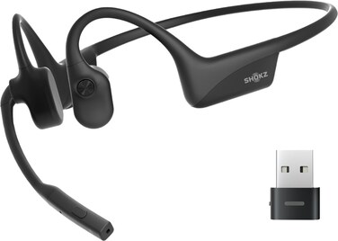 Shokz OpenComm 2 UC USB-A Bluetooth Bone Conduction Headset &ndash; Black