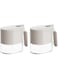 2 Packs Condiment Jar Spice Container, Airtight Seasoning Container with Spoon Lid, Seasoning Box Glass, for Kitchen Counter Keeping Sugar, S alts, Spice, Sauce, Salt Container Sugar Bowl (white)