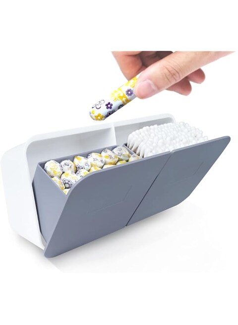 SYOSI Qtip Holder Dispenser Wall Mounted, Waterproof Cotton Swab &amp; Makeup Sponge Organizer, Vanity Storage for Toothpicks, Hair Accessories &amp; Bathroom Counter
