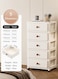 Multipurpose Plastic 5-Drawer Storage Cabinet for Kitchen, Bathroom, Bedroom,Kitchen,Living Room,Office,Multifunctional Waterproof Design 5-Tier Vertical Storage Cabinets With Drawers, Slim Narrow Cabine