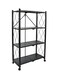 Foldable Storage Rack Metal Black 126x71x35cm