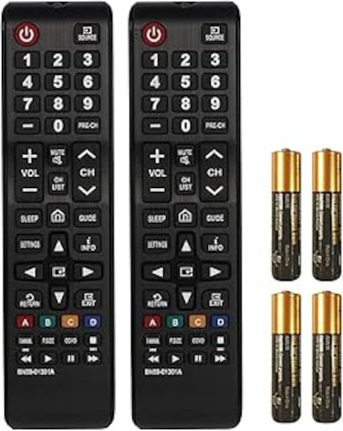 MEIWELL 2 Packs BN59-01301A Remote Control for Samsung UA43NU7090 UN55NU7100 UN58NU7100 Smart 4K Ultra HDTV LED LCD 3D TVs, for BN59-01199F BN59-01289A Remote Controller Replacement with Batteries