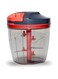 Sprint 6-Blade Chopper with Black and Red Design - Quickly Dice, Mince and Chop Your Fruits and Vegetables ,900ml Efficiently Prep Your Fruits and Vegetables. (900ml, Red and Black)