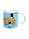 Carpo Marx Fish Printed Ceramic Mug White/Blue/Black