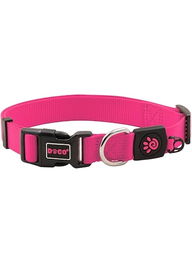 DOCO Signature Nylon Collar (DCSN002) Color - Pink, Sizes - S (5/8"x 10.5-14.5")