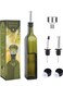 17oz/500ml Olive Oil Dispenser Bottle for Kitchen &acirc;&euro;&ldquo; Premium Glass Cruet for Oil &amp; Vinegar with Airtight Non-Drip Pourers and Funnel