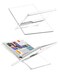 Acrylic Book Stand for Reading-Clear Cookbook Holder-Hands Free-Small Base X Shape Displaying Magazine- Recipe Holder for Desk-Large Wide for Kitchen Counter