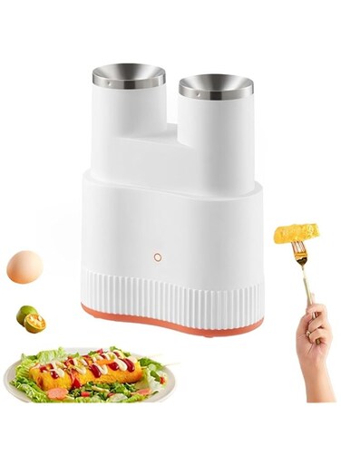 SONLED Electric Egg Roll Maker, Automatic Sausage Machine, 2 Tubes Electric Automatic Mini Egg Roll Maker, Egg Sausage Hot Dog Roll Maker Home Egg Roll Machine for Breakfast