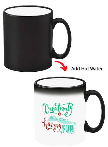 Color Changing Heat Sensitive Ceramic Mug, Image Revealed When HOT Liquid is Added! Creativirty is Intelligence having Fun