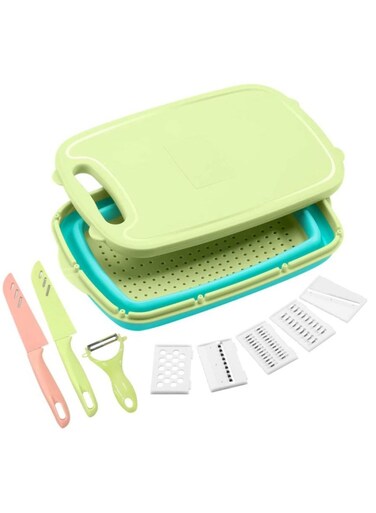 10 in 1 Multifunctional Vegetable Slicer With Basin With 2 Knives and 1 Peeler
