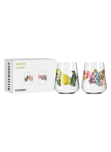Crystal Drinking Glasses set of 2 (500l) water ,juice Glasses for Everyday Use , Dishwasher Safe