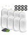 YHCG Cat Water Fountain Filters, for 67oz/2L Stainless Steel Pet Fountain Replacement Filters, 8 Pack Pet Water Bowl Dispenser Filter Replacement with 8 Sponges