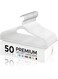 Premium Velvet Hangers 50 Pack, Non-Slip Flocked Felt, Sturdy Clothes Heavy Duty Coat &amp; Suit, Durable Slim for Closet Space Saving (white)