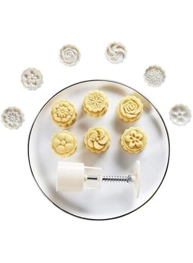 Dubai Gallery Cake Mold Set Hand Pressure Mould White 1.8 X 6.2Inch