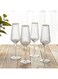 HOME Rakle Flute Glass Set 4Pc 180ml Footed Drink Glasses