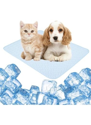 Masroo Dog Cooling Mat, 100x75CM, Large Pet Cooling Pad Reversible, Pet Cool Mats for Dog and Cat use in Crate, Kennel, Bed, Sofa, Machine Washable, Durable, Non-Toxic Gel，Sofa for Pets to Sleep