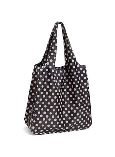 Kate Spade New York Resuable Shopping Tote, Black Dots, one size
