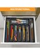 Silverware Drawer Organizer, Expandable Adjustable Cutlery Drawer Organizer, Plastic Cutlery Storage for Kitchen Drawer for Spoons Forks Knives