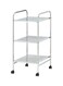 3-Tier Metal Shelf Trolley silver 32x36.5x71cm