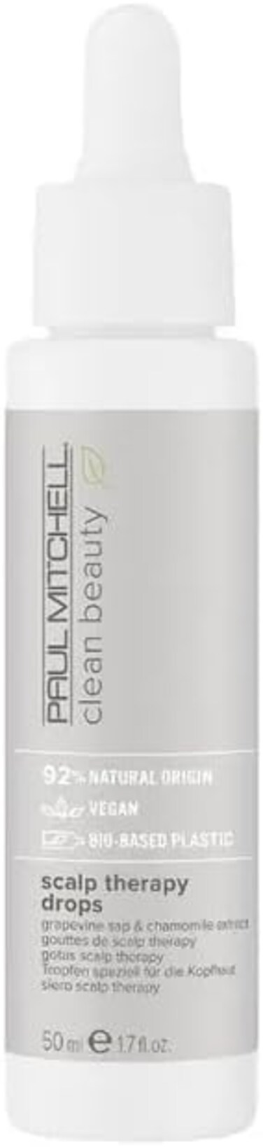 Clean Beauty Scalp Therapy Drops, Ultra-Lightweight Scalp Serum Soothes + Nourishes All Hair Types, Especially Dry, Oily + Sensitive Scalps, 1.7 Fl. Oz.