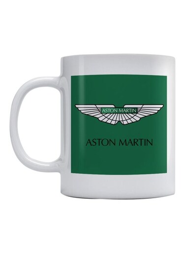 Aston Martin Logo Printed Mug White/Green/Black