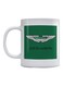 Aston Martin Logo Printed Mug White/Green/Black