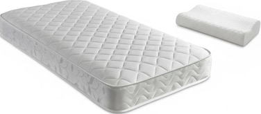 Orthopedic Single Medicated Mattress 190x90cm (10cm Thick) with Memory Foam Cervical Pillow   Firm Comfort Foam for Back &amp; Spine Support   Pain Relief Sleep Set &ndash; Cozy Home