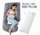 U-Shaped Pregnancy Pillow &amp; Long Body Pillow Bundle   Full Body Maternity Support for Side Sleepers   Back, Belly, Hip &amp; Leg Pain Relief   Soft Washable Cover   Cozy Home