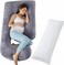 U-Shaped Pregnancy Pillow &amp; Long Body Pillow Bundle   Full Body Maternity Support for Side Sleepers   Back, Belly, Hip &amp; Leg Pain Relief   Soft Washable Cover   Cozy Home