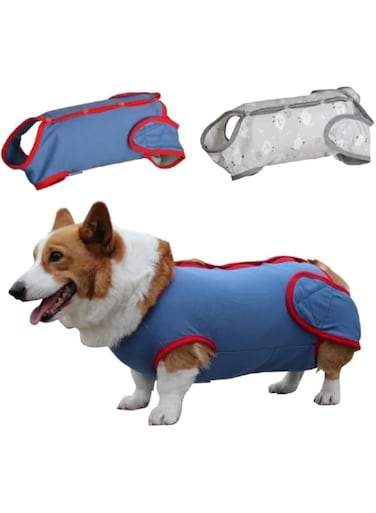 Recovery Suit for Dogs Cats After Surgery for Pets Abdominal Wounds, Professional Dog Onesie for Male Female, Prevent Licking Dog Bodysuit (Blue, XL)