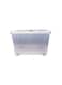 Clear Plastic Storage Box 85L with Wheels - Durable Household Organizer for Easy Mobility - Ideal for Home, Office, and Garage Storage Solutions
