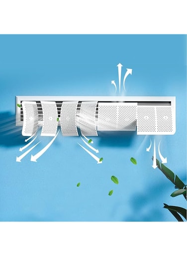 X spring Air Conditioner Deflector, 8 Baffles Freestanding AC Vent Air, Adjustable Air Conditioning Baffle, Adjust The Wind Direction At Will, Anti-Direct Blowing Baffle for Central Air Conditioning