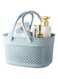 TOMVAES Portable Shower Caddy Basket,with Handles,Weave Storage Boxes,Plastic Organizer Storage Tote with Handles Toiletry Bag Bin Box for Bathroom,College Dorm Room Essentials,Kitchen (blue)