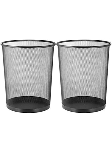Worksia Metal Mesh Dustbin For Office, Home, Kitchen Multipurpose Open-Top Waste Bin (Set of 2)