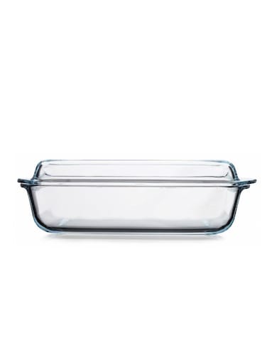Rectangular Glass Casserole with Lid &acirc;&euro;&ldquo; 2750ml   Oven-Safe, Durable Bakeware Dish &acirc;&euro;&ldquo; 33.9x19x7 cm &acirc;&euro;&ldquo; Transparent Borosilicate Glass