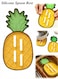 Spoon Rest for Stove Top - Heat Resistant BPA-Free Utensil Rest with Drip Pad, Practical Kitchen Gadgets, Cute Pineapple Suitable for Pot Lids, Ladles, Tongs, Cutting Boards