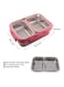Stainless Steel Bento Lunch Box, Leak Proof Lunchbox for Kids, BPA Free Bento Box for Kids and Adults   Tiffin for Office and School (Pink, 700 ML, 2 Compartment)