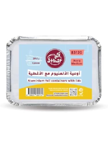 Disposable Aluminium Rectangle Containers Middle With Lids