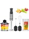 5-in-1 Hand Blender 12 Speed Handheld Blender with 800ml Beaker 600ml Chopper Egg Whisk Milk Frother Stainless Steel Blades for Soup Smoothie Puree