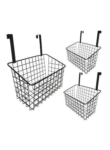 3Pcs Basket metal door-hung organiser kitchen hanging shelf