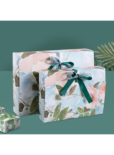 Playpro Pack Of 2 - Oil Painting Flower Gift Box - Medium 35X25X7Cm Multicolour