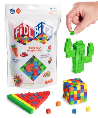 Play Visions Fidlbitz - Revolutionary Cubes That Stick Together, But Not Sticky! (Bag Of Bitz (Assorted Colors))