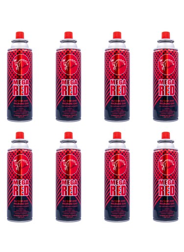 8 Piece Butane Gas Cartridge 220g-400ml