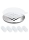 KASTWAVE Tub Drain Hair Catcher Strainer 25 PCS, Shower Drain Hair Trap, Disposable Shower Drain Hair Catcher Mesh Stickers, Easy to Install Suit for Bathroom, Bathtub, Kitchen (3.5" Regular Round)